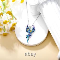 Phoenix Necklace 925 Sterling Silver Phoenix Pendant Necklace Jewelry Gift for W