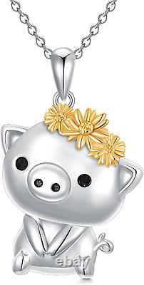 Pig Gifts for Pig Lovers 925 Sterling Silver Piggy Jewelry Gifts for Women