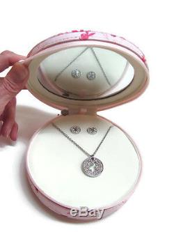 Playboy Jewelry Gift Set Bunny Necklace Earrings Swarovski Crystal Jewellery Box