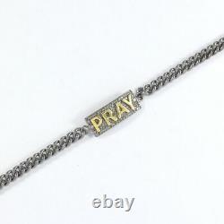 Pray Design Bracelet Pave Diamond 925 Sterling Silver Jewelry Gift For Her