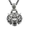 Punk Tiger Pendant Necklace 925 Silver Jewelry Original Retro Men's Gift