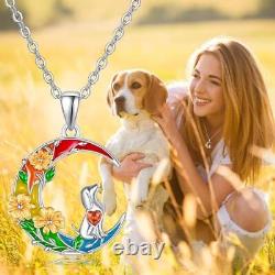 Rainbow Bridge Dog Memorial Gifts Necklace Sterling Silver Jewelry Pet