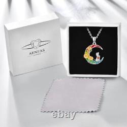 Rainbow Bridge Dog Memorial Gifts Necklace Sterling Silver Jewelry Pet