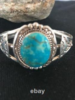 Rare Sterling SilverMens Bracelet Turquoise Clearance Sale Navajo Gift A138