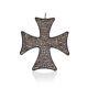 Religious Pave Diamond Pendant, 925 Sterling Silver, Cross Pendants Jewelry, Gift