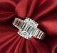 Ring 925 Sterling Silver White Emerald Engagement Sim Jewelry Gift her for Women