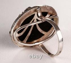 Ring STERLING Silver 925 Gold fragment Gilrs WOMAN's JEWELRY Gift 13.3g Size 8.5