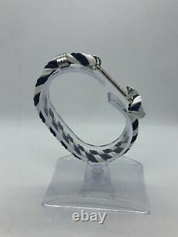 Rolex Submariner Silver Anchor Bracelet on Blue & White Nylon Band with Gift Pouch