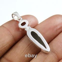 Romantic Moldavite Pendant Necklace for Lady Women 925 Silver Jewelry For Gift