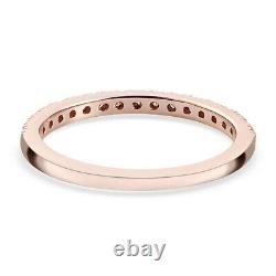 Rose Gold Over 925 Sterling Silver Pink Diamond Band Ring Jewelry Gift Size 7