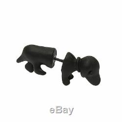 SAUSAGE DOG EARRINGS STUD SILVER Plated Party Gift DACHSHUND Birthday Present