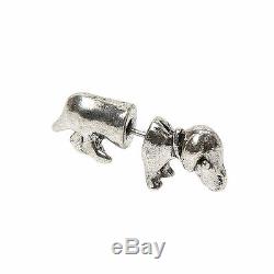 SAUSAGE DOG EARRINGS STUD SILVER Plated Party Gift DACHSHUND Birthday Present