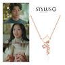 STYLUS Jewelry Pink Gold V Necklace Silver925 K Drama Goblin Gift