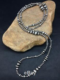 Sale Gift 36in Long Navajo Pearls Native American Sterling Silver Necklace 4378