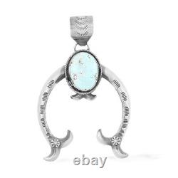 Santa Fe Style Ct 9.5 Turquoise 925 Sterling Silver Pendant Jewelry