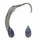 Sapphire Pave Diamond 925 Sterling Silver Cuff Earring Fine Gift her Jewelry GG