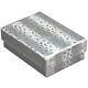 Silver Cotton Filled Gift Box Jewelry Craft Collectibles Packaging Boxes