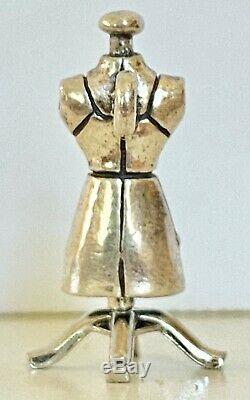 Silver Dress Model Stand Charm Silver Retired Collector Item with Gift Box X-Rare