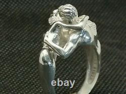 Silver Gay kissing Ring, Pride Jewelry, valentines gift