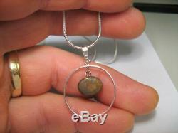 Silver Opal Pendant Genuine Natural Australian Jewelry 7.2ct Gift Necklace A96