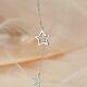 Silver Star Tassel Pendant Necklace Clavicle Chain Women Jewelry Gift