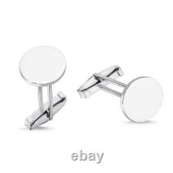 Simple Hexagon Cufflinks in Silver Handmade Jewelry Gift