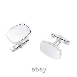 Simple Hexagon Cufflinks in Silver Handmade Jewelry Gift