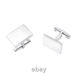 Simple Hexagon Cufflinks in Silver Handmade Jewelry Gift