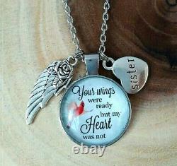 Sister Best Friend Memorial Loss Silver Charm Pendant Necklace Gift Forever
