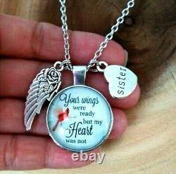 Sister Best Friend Memorial Loss Silver Charm Pendant Necklace Gift Forever