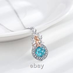 Sister Necklace Sterling Silver Crystal Pendant Necklace Sister Jewelry Gift 18