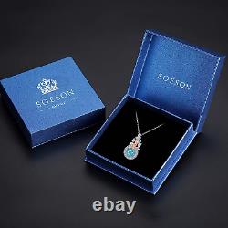 Sister Necklace Sterling Silver Crystal Pendant Necklace Sister Jewelry Gift 18