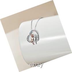 Sisters Gifts from Sister Sterling Silver Heart Necklace Female Jewelry
