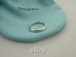 Size 6 Tiffany & Co 925 Sterling Silver Diamond Stacking Ring Jewelry T&Co Gift