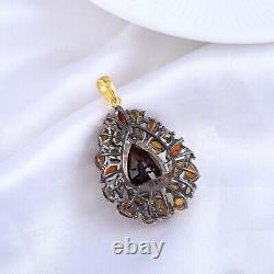 Smoky Quartz Gemstone 925 Sterling Silver Pendant Handmade Jewelry Gift For Wife