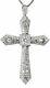 Solid 925 Sterling Silver Beautiful Round Baguette Cross Pendant Jewelry Gift
