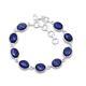 Solid 925 Sterling Silver Blue Sapphire Bracelet Boho Jewelry Gift For Friend