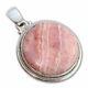 Solid 925 Sterling Silver Rhodochrosite Gemstone Pendant Necklace Jewelry #Gift