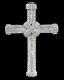Solid 925 Sterling Silver Round Baguette Cross Pendant Jewelry Women Gift Nw