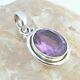 Solid 925Sterling Silver Amethyst Gemstone Pendant Necklace Jewelry Gift For Her