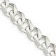 Sterling Silver 7.5mm Curb Chain Necklace Fine Jewelry for Womens Best Gift