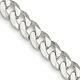 Sterling Silver 7mm Beveled Curb Chain Necklace Fine Jewelry for Womens Gift