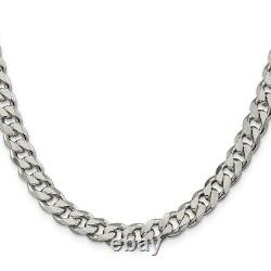 Sterling Silver 8mm Curb Chain Necklace Fine Jewelry Anniversary Gift for Womens