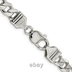 Sterling Silver 8mm Curb Chain Necklace Fine Jewelry for Women Gift