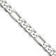 Sterling Silver 8mm Figaro Chain Necklace Fine Jewelry for Womens Gift
