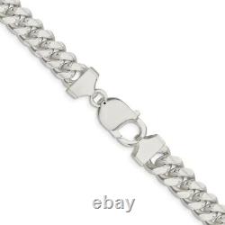 Sterling Silver 9mm Curb Chain Necklace Fine Jewelry for Womens Best Gift