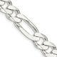 Sterling Silver 9mm Figaro Chain Necklace Fine Jewelry for Women Gift