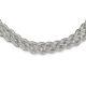 Sterling Silver Braided Mesh Necklace Fine Jewelry for Womens Best Gift