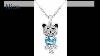 Sterling Silver Cat Pendant Necklace With Swarovski Birthstone Crystal Cute Jewelry Gifts For