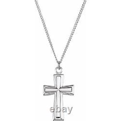 Sterling Silver Crucifix Catholic Cross 24 Necklace Fine Jewelry Gift for Her